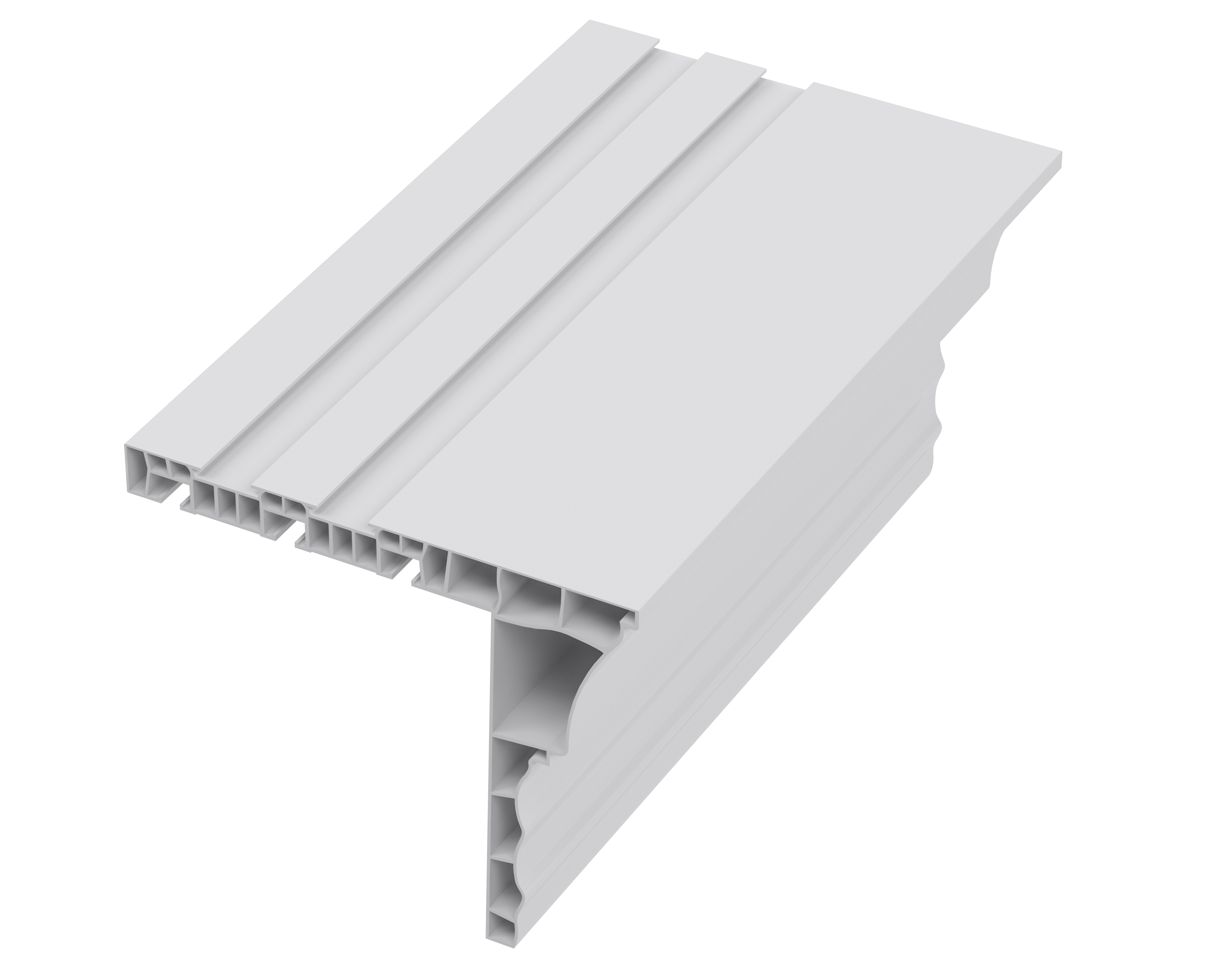 • KARTONPİYER DESENLİ PERDE RAYI 500 CM (4 ADET) (KORNİŞ)